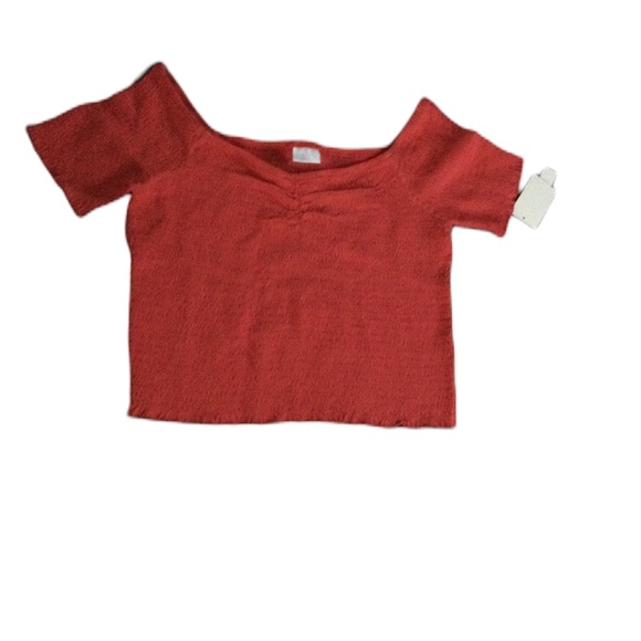 ABOUND Womens Cringed On/Off Shoulder Top In Watermelon Size XL - Picture 7 of 7